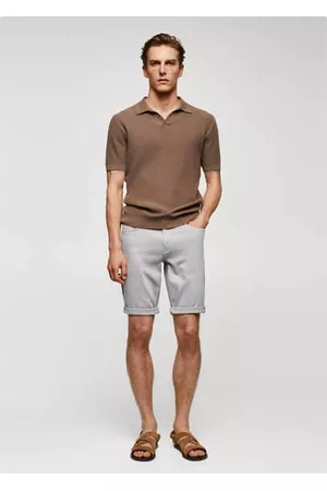 MANGO Men Slim Jeans - Slim-fit denim bermuda shorts - 29 - Men