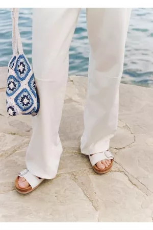 MANGO Women Leather Sandals - Buckle leather sandals - 6 - Women
