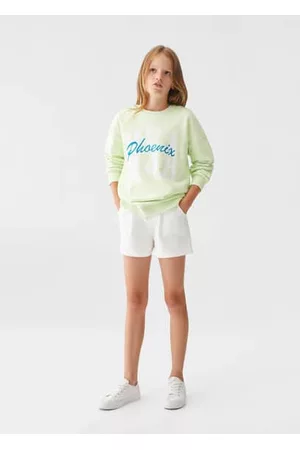 MANGO Girls Sweatshirts - Cotton-blend printed sweatshirt - 7-8 years - Kids