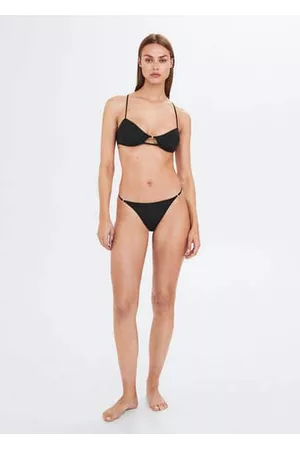 MANGO Women Bikini Tops - Metallic detail bikini top - S - Women
