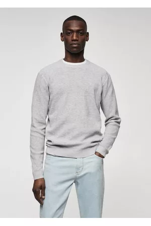 MANGO Men Sweaters - Structured cotton sweater - S - Men