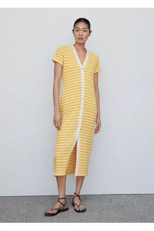 MANGO Women Graduation Dresses - Striped jersey dress - 0 - Women