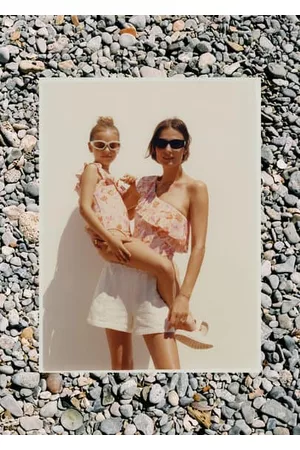 MANGO Girls Swimsuits - Asymmetrical-print swimsuit - 5-6 years - Kids