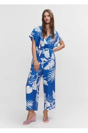 MANGO Women Printed & Patterned Dresses - Tropical print jumpsuit - XXS - Women