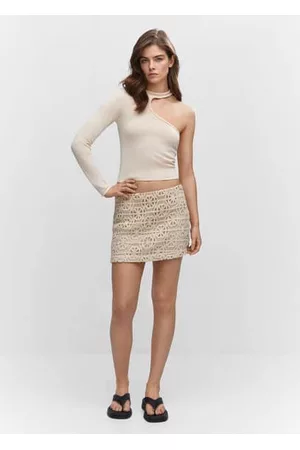 MANGO Women Mini Skirts - Crochet mini skirt - 2 - Women
