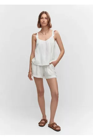 MANGO Women Shorts - Elastic waist cotton shorts - XXS - Women