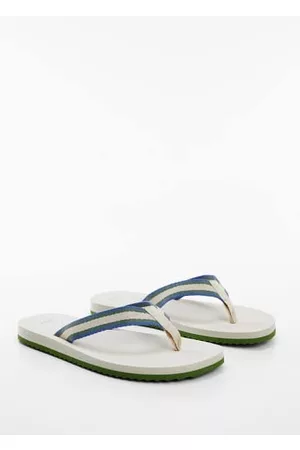 MANGO Men Flip Flops - Flip-flop with contrasting color straps - 7 - Men