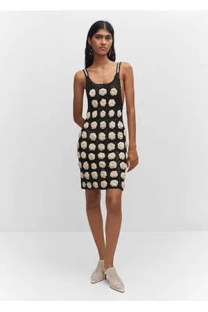 MANGO Women Short & Mini Dresses - Flowers crochet dress - 4 - Women