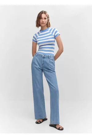 MANGO Women T-Shirts - Striped print T-shirt - XS - Women