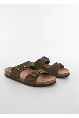 MANGO Men Sandals - Split leather buckle sandal - 7 - Men