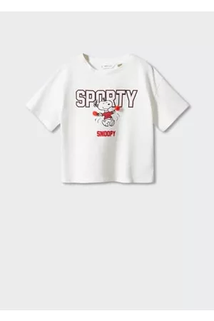 MANGO Girls Short Sleeved T-Shirts - Snoopy printed t-shirt - 7-8 years - Kids