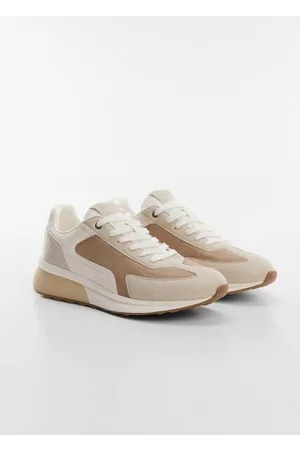 MANGO Men Sneakers - Leather mixed sneakers - 7 - Men