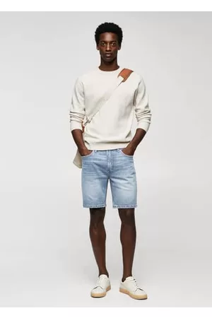 MANGO Men Bermudas - Regular-fit denim bermuda shorts - 30 - Men