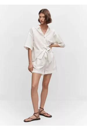 MANGO Women Shorts - Cotton tie shorts - XXS - Women