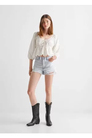 MANGO Girls Shorts - Broken denim shorts - XXS - Teenage girl