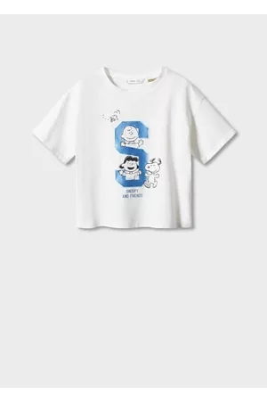 MANGO Girls Short Sleeved T-Shirts - Cotton printed T-shirt - 7-8 years - Kids