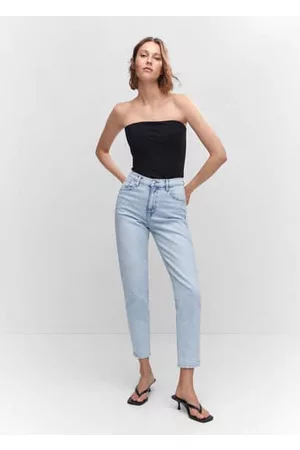 MANGO Women High Waisted Jeans - Mom comfort high-rise jeans - 1 - Women