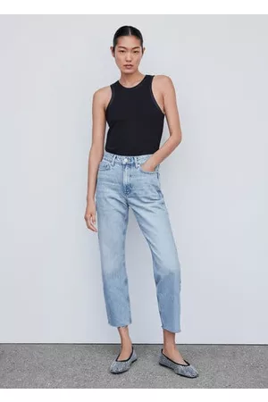 MANGO Women High Waisted Jeans - High waist straight jeans - 1 - Women