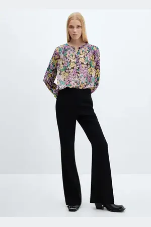 MANGO Floral textured blouse - 2 - Women