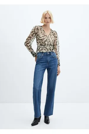 MANGO Floral print crossover blouse - 2 - Women