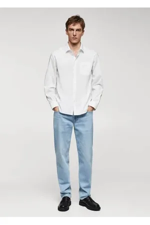 MANGO Classic-fit poplin shirt - S - Men