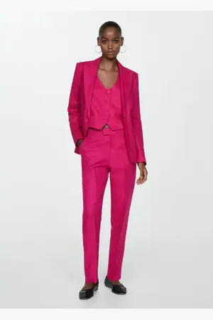 MANGO 100% linen suit trousers - 1 - Women