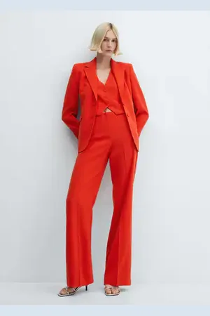 MANGO Wideleg pants with belt - 2 - Women