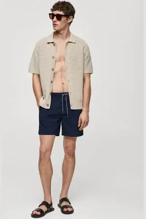 MANGO Basic drawstring swimsuit - S - Men