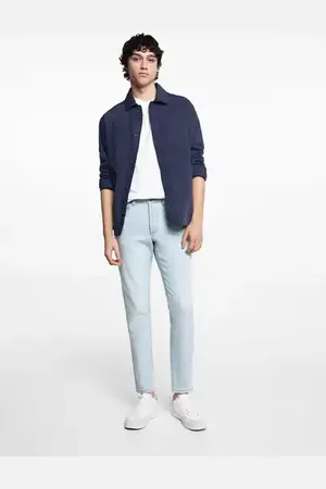 MANGO Slim-fit jeans with buttons - XXS - Teenage boy