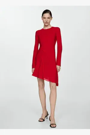 MANGO Asymmetrical dress with seam detail - 2 - Women