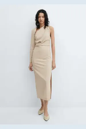 MANGO Asymmetric draped gown - 2 - Women