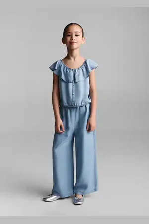 MANGO Denim blouse with buttons - 6 - Kids