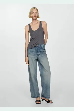 MANGO Knit strap top - XXS - Women