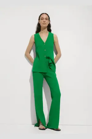 MANGO Straight crochet pants - XXS - Women