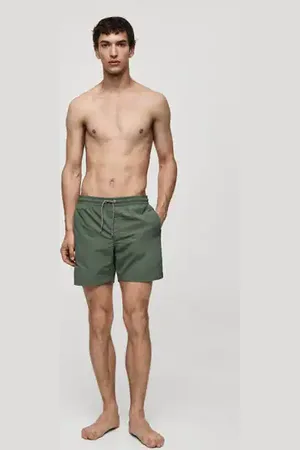 MANGO Plain lace swimsuit - S - Men