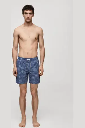 MANGO Marine-print swimsuit - S - Men