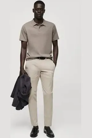 MANGO Cotton tapered crop pants - 29 - Men
