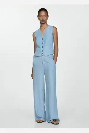 MANGO Wideleg lyocell pants - XXS - Women