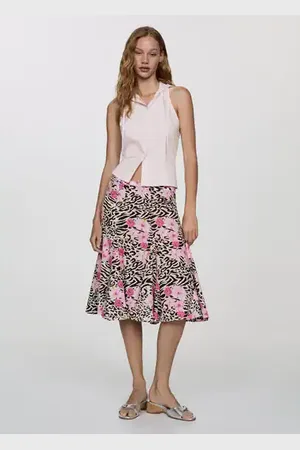 MANGO Sleeveless hooded blouse - 2 - Women