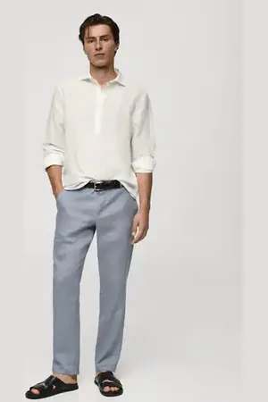 MANGO Relaxed-fit Tencelâ¢ linen shirt - XS - Men