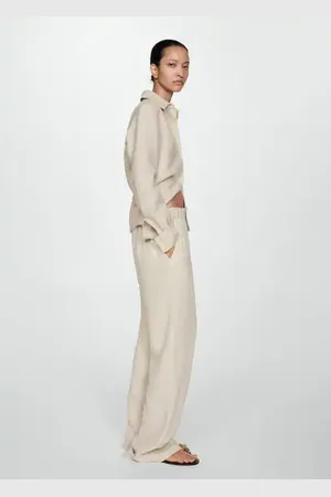 MANGO Cotton wideleg trousers - XXS - Women