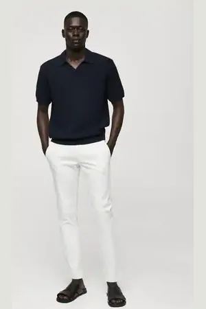 MANGO Cotton tapered crop pants - 30 - Men