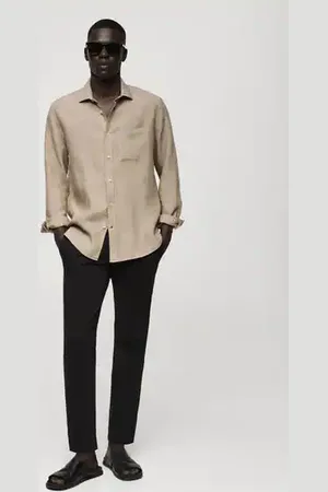 MANGO Cotton tapered crop pants - 29 - Men