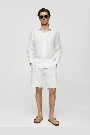 MANGO Classic fit 100% linen shirt - XS - Men