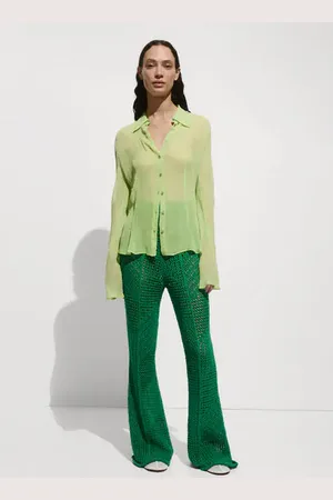 MANGO Flowy textured blouse - 2 - Women