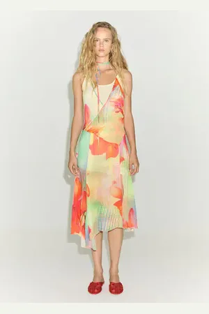 MANGO Printed dress with asymmetrical hem - 2 - Women
