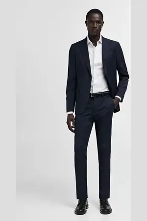 MANGO Regular-fit structured suit shirt - XS - Men