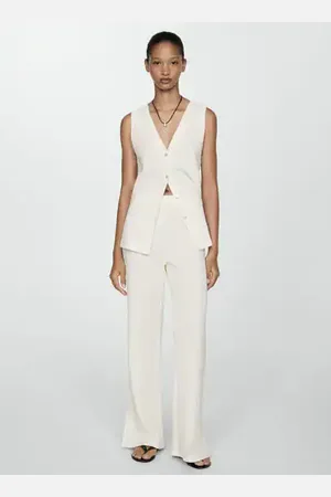 MANGO Straight crochet pants - XS - Women