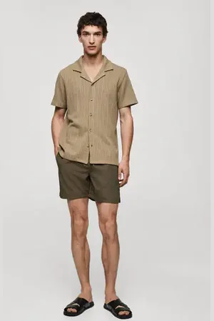 MANGO Plain lace swimsuit - S - Men