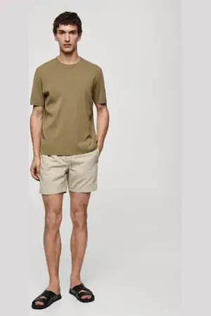 MANGO Plain lace swimsuit - S - Men